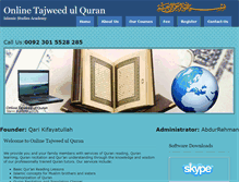 Tablet Screenshot of onlinetajweedulquran.org